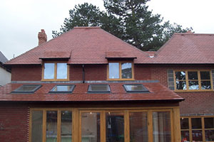 House extension with 4 skylights