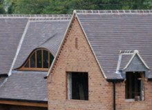 Detailed lead work on roof