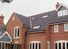 Large home with a long roof